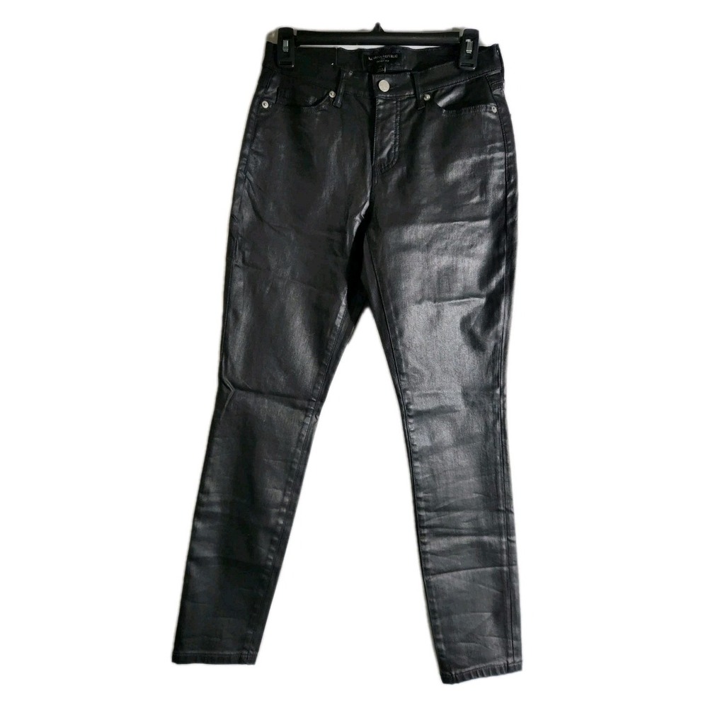 Banana Republic Pants 26/2 Black Coated Skinny Fit Womens NWT